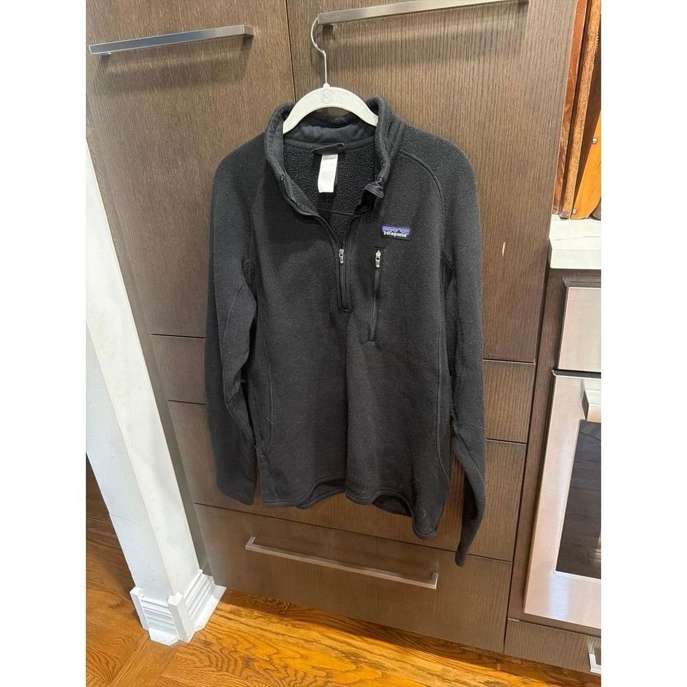 Patagonia Men's Better Sweater 1/4-Zip in black, featuring a soft fleece L